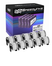 10PK Compatible Brother DK-2205 White Paper Tape - 2.4 in x 100 ft picture