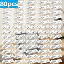 Transparent Adhesive Cable Clips 80pcs Cord Organizer for Home Office Wire Fixer picture