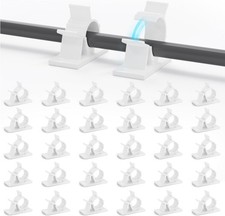 Viaky White Adhesive Cord Clips, 30Pcs Cable Clamps Adjustable Wire Holder | ... picture