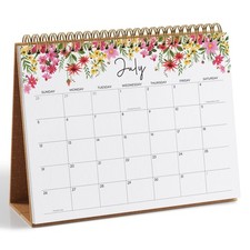 Desk Calendar 2026-2027 Standing Flip 18 Month July December 8 x6 Small Jokotha picture