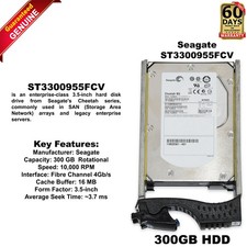EMC CLARiiON CX3-80 300GB 10K FATA 4G 3.5 Internal Hard Drive HDD ST3300955FCV picture