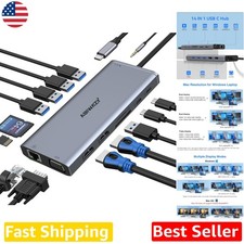 High-Performance USB C Hub | 14 Ports | 4K HDMI | 100W Power Delivery | Laptop picture