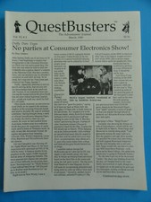 QUESTBUSTERS MARCH 1989 VOL. VI, #3 NO PARTIES AT CONSUMER ELECTRONICS SHOW picture