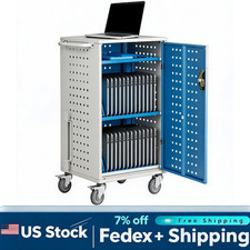 16/20/32 Device Charging Cart for Chromebook Laptop Classroom Storage Lockable picture
