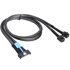 MCIO 8i to 2 X SFF 8643 Cable PCIE Gen5 MCIO 8X to  SAS  SFF 8643 High8354 picture