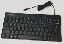 Perixx PERIBOARD-422 Mini USB-C Wired Keyboard QWERTY Black Compact 11670 picture