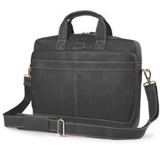 Genuine Leather Messenger Bag for Men– 18 Inch Handcrafted Vintage Laptop Bri... picture