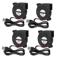 4pcs 5015 Usb 5v Blower Cooling Fan 50mm X 50mm X 15mm 5v Usb Blower Fan For Sma picture