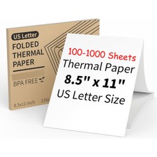 100-1000 Folded Continuous A4 Thermal Paper 8.5