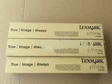 New Lot of 3,Genuine Lexmark High Yield Toner 22Z0008 (2) 22Z0009(1) Black/Cyan picture