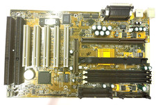 RARE VINTAGE ECS P6BX-A+ INTEL 440BX P2 P3 SLOT 1 ATX MOTHERBOARD MBMX12 picture