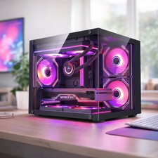 ARGB Desktop PC i5-8500T 32GB RAM 1TB SSD GTX 1060 Win11 W/Office Gaming WIFI picture