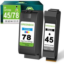 GREENBOX 45 78 Ink Cartridge Black/Tri-Color 51645 51645A C6578AN C6578DN picture
