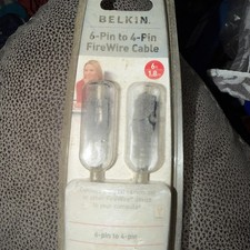 Genuine Belkin (P47485) 6-Pin to 4-Pin Black FireWire 6 Ft 1.8m Cable picture