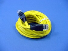 Leviton 5G455-15Y Yellow Cat5e 15ft Ethernet Cable Data Patch Cord Network Boot picture