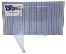 100 USDISC CD Jewel Cases Standard 10.4mm, No Tray (Clear) Lot picture