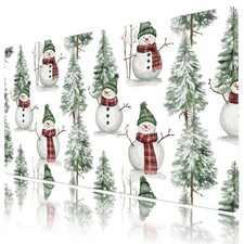 Cute Funny Snowman Green Christmas Desk Mat for Keyboard and Mouse Desk Pad picture