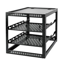 12U Open Frame Network Rack for IT & AV, Floor/Wall Mount, 2 Shelves Included picture