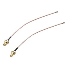 2pcs U.FL IPX to RP-SMA Female Bulkhead Mount WiFi Antenna Adapter RG178 Coax... picture