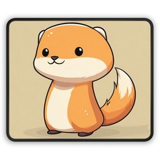 Cute Cartoon Fox Gaming Mouse Pad | Kawaii Animal Desk Mat picture