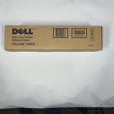 Genuine Dell 3100cn Laser Printer Toner Cartridge Yellow New In Box picture