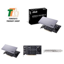 Hyper M.2 X16 PCIe 3.0 X4 Expansion Card V2 Supports 4 NVMe M.2 2242/2260/228... picture