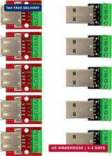 USB Type A Male and Female Breakout Board Kit 4Pin USB to DIP Adapter with 3.81m picture