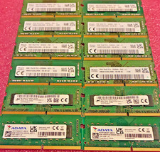 Lot Of 12 - 8GB 3200MHZ DDR4 SODIMM, Mixed; SK hynix(8), Micron(2), Adata(2) picture