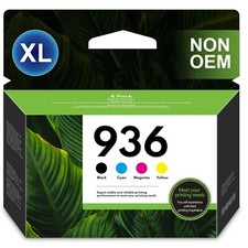 FADSOON® 936 Ink 4-PK Compatible for OfficeJet Pro 9130b 9135e 9730e BK/C/M/Y picture