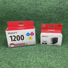 Genuine Canon Maxify 1200 Cyan Magenta Yellow + Black Ink LOT Sealed PGI-1200 picture