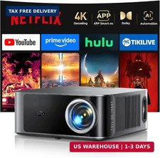 Smart-Projector-4K with WiFi6 and 2Way Bluetooth [4K Decoding/36W Dolby Audio/AP picture