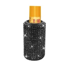 Upright Car Chapstick Holder Bling Insulating Lip Balm Rhinestone Black picture