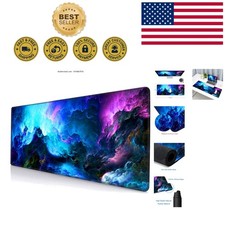 Stylish 31.5x11.8in Desk Pad with Dazzling Galaxy Design - Washable & Non-Slip picture