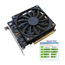 NFHK 4X NVME M.2 AHCI to PCI-E Express 3.0 Gen3 X16 Raid Card Fan VROC Raid0 picture