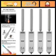 4PK 0.4MM 0.6MM 0.8MM Hardened Steel Nozzles for 3D Printers - Quick-Swap High F picture