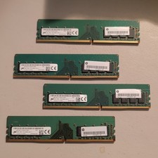 Micron 32GB (4x8GB) MTA8ATF1G64AZ-2G6E1 DDR4 SDRAM PC4-2666V Desktop Memory picture