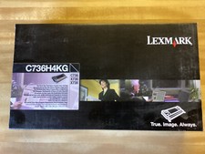 New Genuine Lexmark C736H4KG (C736,X736,X738) Black Toner Cartridge. picture