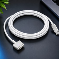 USB-C to MagSafe 2 T-Tip Braided Cable Fast Charge for MacBook Air Pro 45/60/85✅ picture