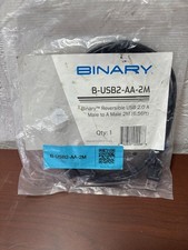 Binary B-USB2-AA-2M USB 2.0 Reversible A (Male) to A (Male) Cable, 2m (6.56') picture