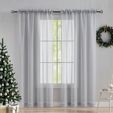  Sheer Curtains for Bedroom 72 inch Long Window 54