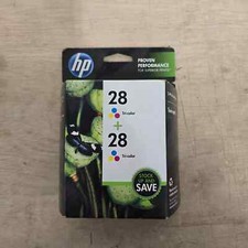 New Genuine HP 28 Tri-Color Ink Cartridge Twin Pack CD995FN Exp 11/2013 picture