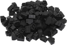 Iexcell 125 Pcs Black Ethernet Hub Port RJ45 anti Dust Cover Cap Protector Plug picture