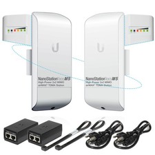 Wireless Bridge Ubiquiti LOCOM5 PRE-CONFIGURED, Bundle of 2 Ubiquiti Nanostation picture
