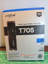 *NEW SEALED* Crucial T705 2TB PCIe Gen5 NVMe SSD Up to 14,500MB/s CT2000T705SSD3 picture