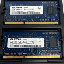 ELPIDA 4GB ( 2 x 2GB ) 1Rx8 PC3-12800S LAPTOP Memory RAM EBJ20UF8BDU0-GN-F picture