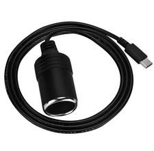 12V USB Type-C Male Plug to Car Cigarettes Adapter Female Socket PD Power... picture