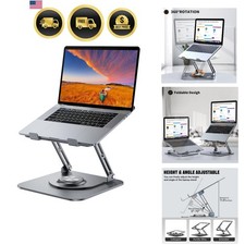 Laptop Stand for Desk, Adjustable Computer Stand with 360° Rotating Base, Erg... picture