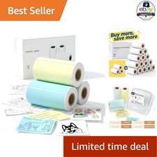 Self Adhesive Thermal Paper For S1 S2 M02 T02 3 Rolls 57x29mm Glossy Stickers picture