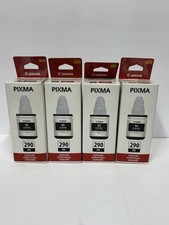Lot of 4 Canon GI-290 Printer Pigment Black MegaTank Ink Bottle (135mL) NIB picture