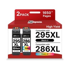 PrintImpression PG-295XL/CL-286XL Ink Black and Color Combo Pack picture